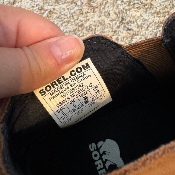 Sorel Evie Wedge Ankle Boots in Cognac Tan - Picture 6 of 6